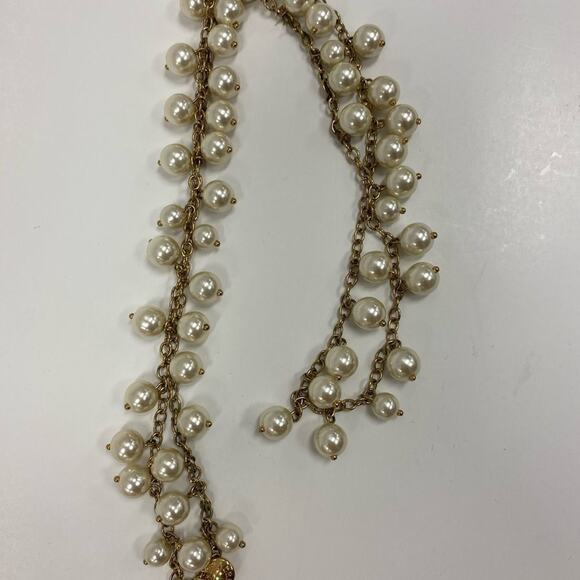 J. Crew gold and Pearl long necklace - Picture 2 of 5